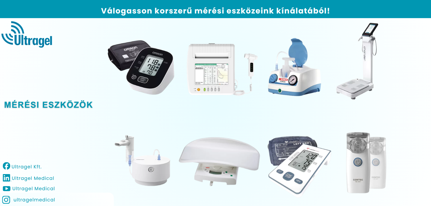 Ultragél orvostechnikai készülékek