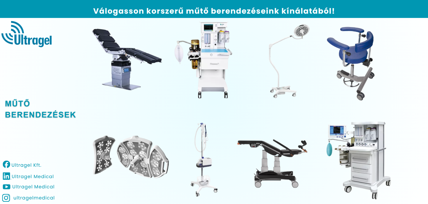 Ultragél orvostechnikai készülékek