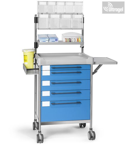 Aneszteziológiai és kötöző kocsi - INSAUSTI 3684B - 640x480mm