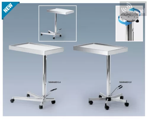 Sonnenburg Mayo asztal HIDRAULIKUS 4 lábú, 360°-ban forgatható, kivehető tálca 70x45cm