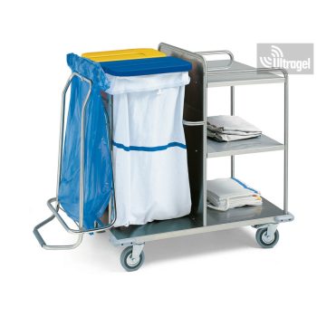 Szennyesgyűjtő és ágyazó kocsi - rozsdamentes