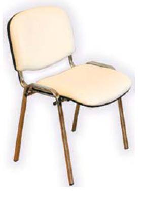 Látogató szék kórtermi, támlás, ISO króm lábak – fehér vagy választható SZÖVET bevonat