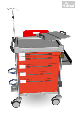 Sürgősségi kocsi kiegészítőkkel 640x480mm - INSAUSTI 1296R 
