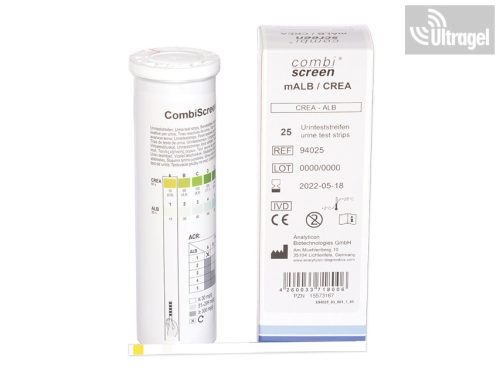 Coagulation test strip CombiScreen® mALB/CREA - 25pcs/box