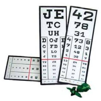   Látásvizsgáló VÍZUS papírmasé 22cm x 63,5cm - több változatban