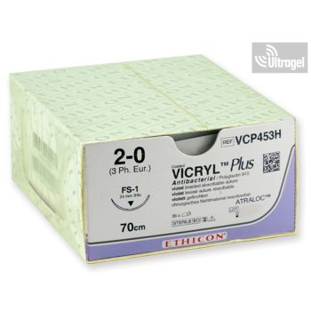   Varrófonal Ethicon Vicryl V453H felszívódó, 2/0 (3) FS1, 70cm - 36db