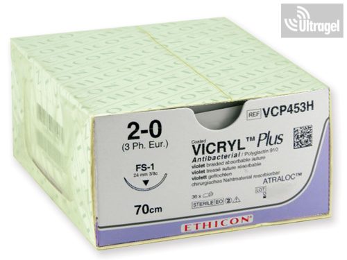Varrófonal Ethicon Vicryl V453H felszívódó, 2/0 (3) FS1, 70cm - 36db