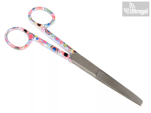 Sebészeti olló buborék mintás, tompa / hegyes - 14cm