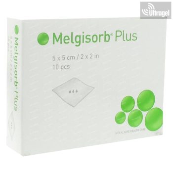   Mölnlycke Melgisorb® Plus 5 x 5cm - alginát kötszer (10db)