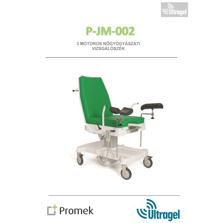 Nőgyógyászati vizsgálóágy PJM-002, állítható magasság 75-89cm; 250kg