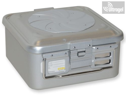 Sterilisation box with 1 valve, grey (285x280 / 135mm) - Barrier