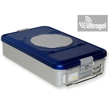   Sterilization box with 2 valves, blue, perforated (465x280x100 /135/150/200mm) - Barrier