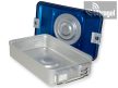 Sterilization box with 2 valves, blue, perforated (465x280x100 /135/150/200mm) - Barrier