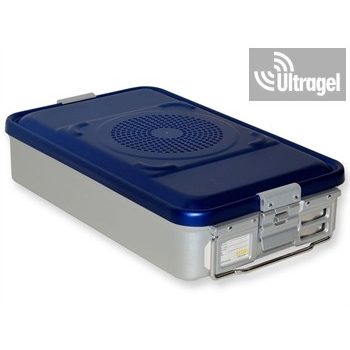   Sterilization box, 2 valves, blue, perforated (465x280x100 /135/150/200mm)