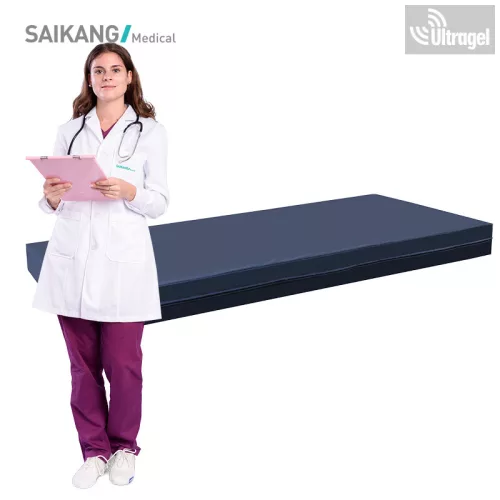 Kórházi habszivacs 1 részes matrac, 28kg/m³, vízálló, levehető huzattal, 14cm  SKP001-14