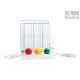 Respiratory function lung exerciser with coloured balls