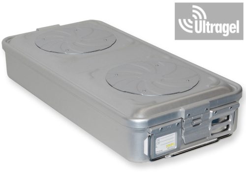 Sterilization box with 2 valves, grey (580x280x100/135/150/200mm) - Barrier