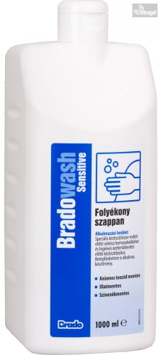 BradoWash Sensitive fertőtlenítő folyékony szappan és betegfürdetőszer - 1000 ml 