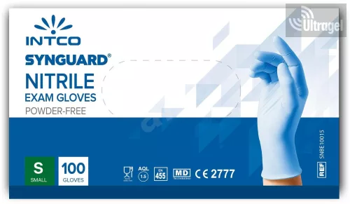INTCO Synguard  NITRIL - púdermentes VIZSGÁLÓKESZTYŰ; S,M,L,XL