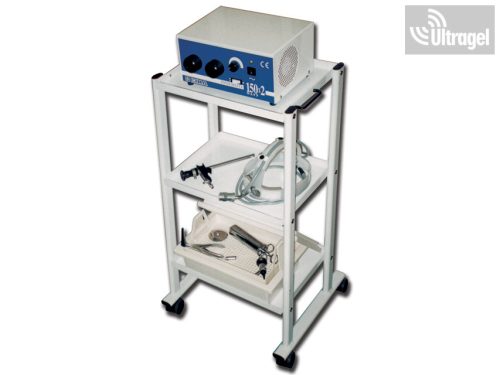 Műszerkocsi, műszerasztal 3 polcos, peremmel 50x37cm