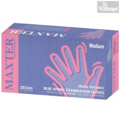   MAXTER NITRIL kék púdermentes, 3.6gr, 200db vizsgálókesztyű