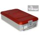 Sterilization box with 1 valve, red (465x280x100 /150mm)