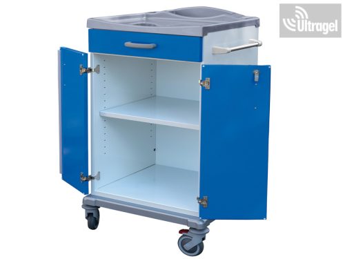 Zárható szekrényes ágyazó kocsi 1 fiókkal és 3 polccal