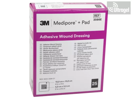 3M MEDIPORE™+PAD steril szigetkötszer sebtapasz 10x10cm  3566E