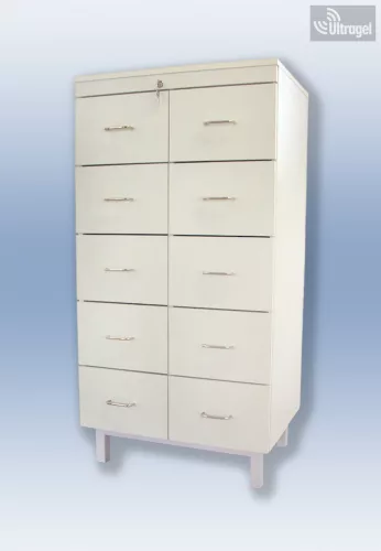 Kartontároló / kartoték szekrény FA - 10 fiókos 
