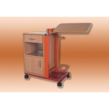   Kombinált éjjeliszekrény - BÚTORLAP , áll. magasság, dönthető asztallap