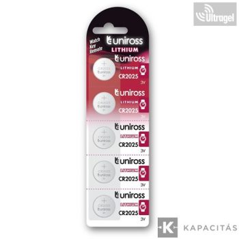Uniross CR2025 gomb elem 3V 
