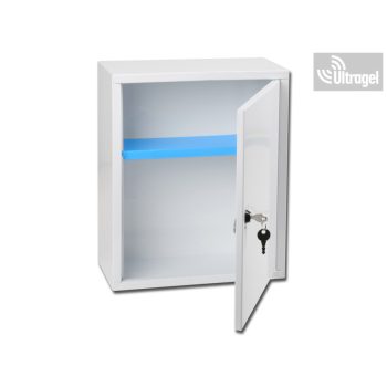 Zárható fém gyógyszerszekrény 37x30x14cm