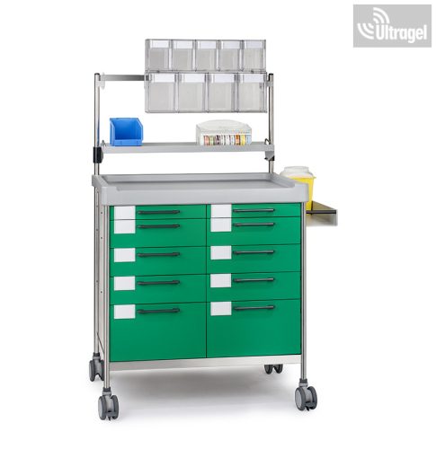 Aneszteziológiai és kötöző kocsi - INSAUSTI 3956G - 900x630mm