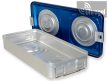 Sterilization box with 4 valves, blue, perforated (580x280x100/135/150/200mm) - Barrier