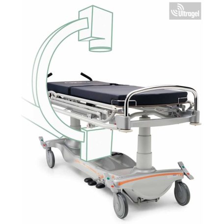 Betegtoló kocsi, HYDRAULIKUS, 4 részes Givas Slim - 300kg