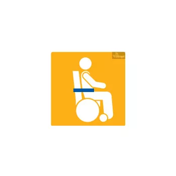 Mágneses Betegrögzítő heveder - TOLÓSZÉKHEZ HASI PÁNT
