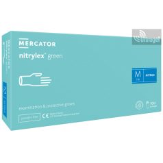   Mercator nitrylex® green - PÚDERMENTES NITRIL vizsgálókesztyű, zöld