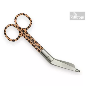 Kötszervágó olló leopárd mintás - 14cm
