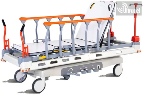 Betegtoló csúcskategóriás kocsi hidraulikus magasságállítás,  röntgenezhető, 5. kerék, TR./A.TR., 250kg - SKB041-14