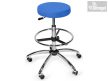 Laborszék, Vizsgálószék kerekes, lábtartó gyűrűvel - rozsdamentes talp