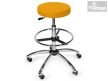 Laborszék, Vizsgálószék kerekes, lábtartó gyűrűvel - rozsdamentes talp