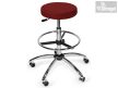 Laborszék, Vizsgálószék kerekes, lábtartó gyűrűvel - rozsdamentes talp