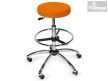 Laborszék, Vizsgálószék kerekes, lábtartó gyűrűvel - rozsdamentes talp