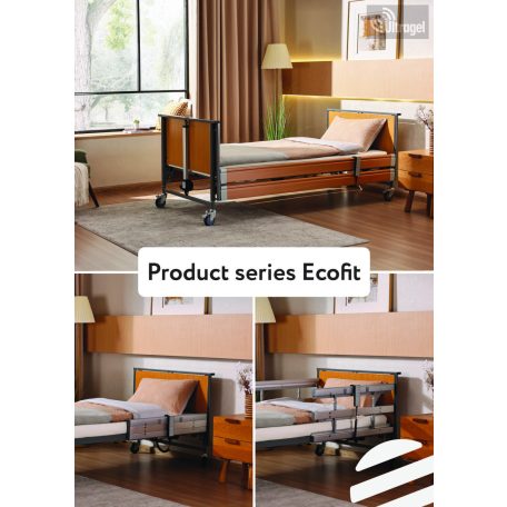 Ápolási ágy és betegágy állítható magasság, hát, térd - 38-81cm, kapaszkodóval - 220kg  ECOFIT S 