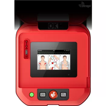   AED AUTOMATA defibrillátor, CPR visszajelzővel, 360J, 4.3" kijelzővel - Primedic HeartSave YA5 - 97919