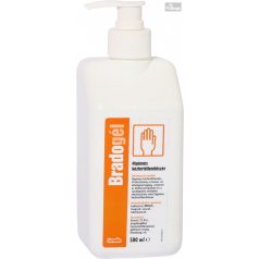   BradoGEL- higiénés kézfertőtlenítő és bemosakodó gél PUMPÁVAL - 500 ml