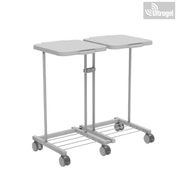   Szennyesgyűjtő kocsi MRI kompatibilis 2 zsákos, 60-80 liter / 100-120 liter
