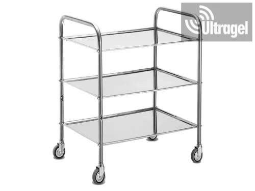 Rozsdamentes műszerkocsi, 3 polcos 60*40 vagy 72*50 műszerasztal  