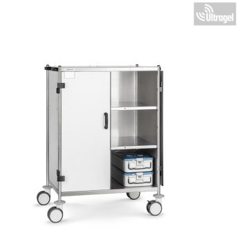   Sterilizáló doboz / konténer szállítókocsi   900 x 630 x 1310 mm konfigurálható