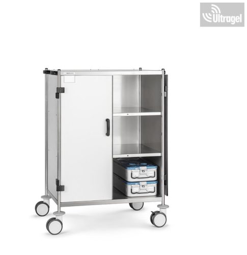 Sterilizáló doboz / konténer szállítókocsi   900 x 630 x 1310 mm konfigurálható